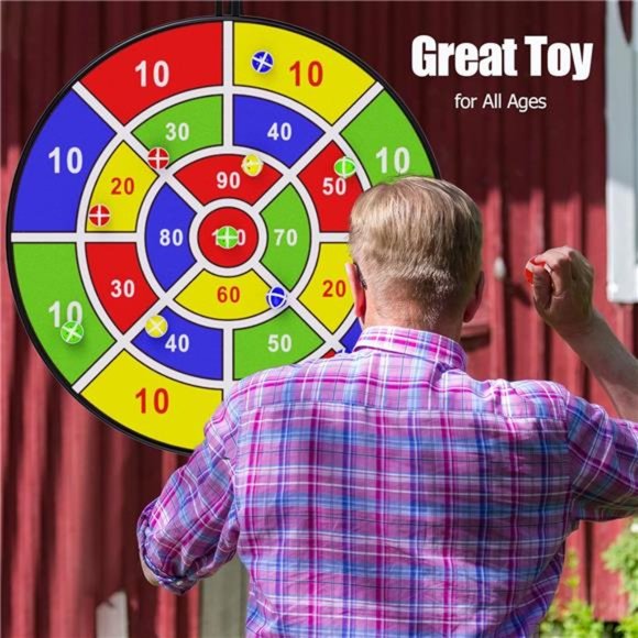 29" Large Dart Board for Kids, Kids Dart Board with Sticky Balls, Boys Toys - Picture 5 of 6